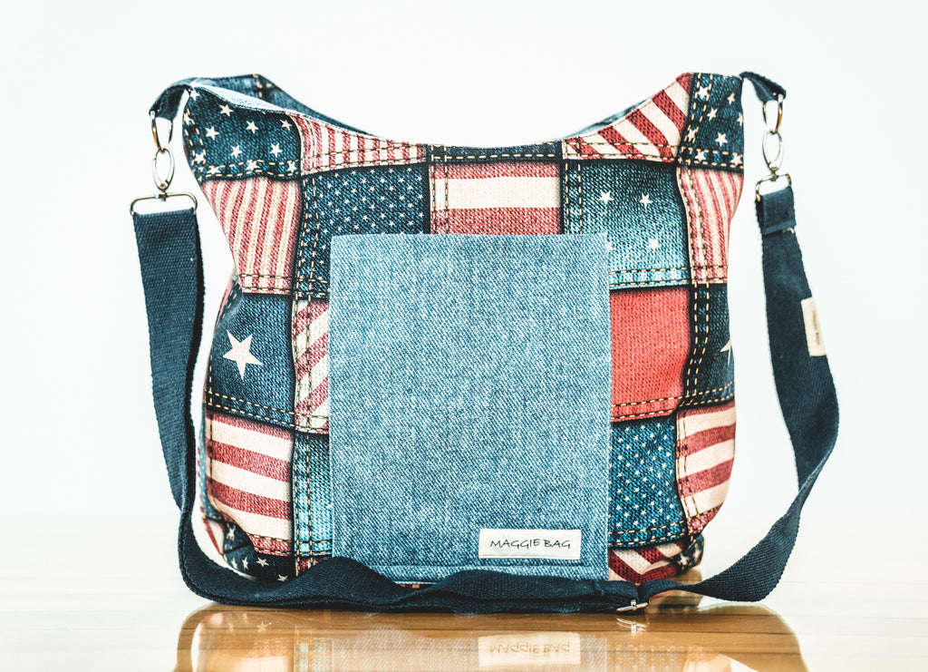 Patchwork Patriotism Large Maggie Bag